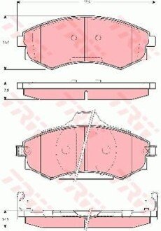 Колодки гальмівні дискові, комплект TRW GDB3283