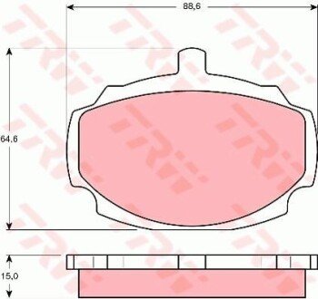 Гальмівні колодки, дискове гальмо (набір) (LUCAS) TRW GDB331