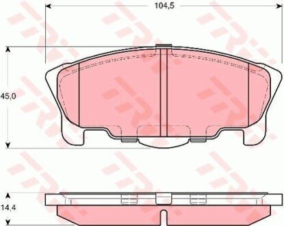 Гальмівні колодки, дискове гальмо (набір) (LUCAS) TRW GDB3320