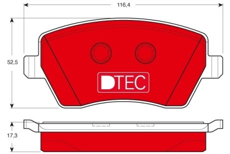 Гальмівні колодки, дискові (LUCAS) TRW GDB3332DTE