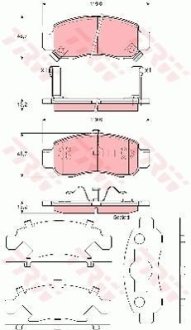 Гальмівні колодки, дискове гальмо (набір) (LUCAS) TRW GDB3376