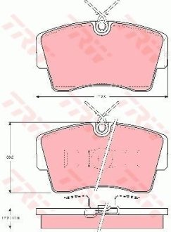 Гальмівні колодки, дискове гальмо (набір) (LUCAS) TRW GDB339