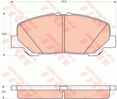 Гальмівні колодки, дискове гальмо (набір) (LUCAS) TRW GDB3455