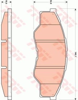 Гальмівні колодки, дискові (LUCAS) TRW GDB3500