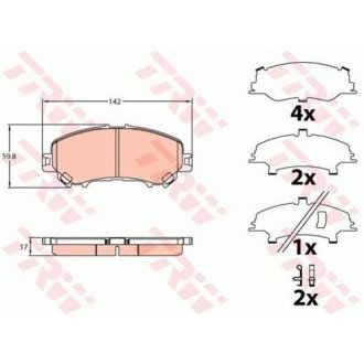 Гальмівні колодки (LUCAS) TRW GDB3648