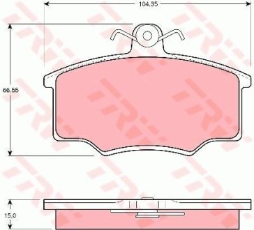 Гальмівні колодки, дискове гальмо (набір) (LUCAS) TRW GDB403