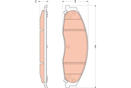 Гальмівні колодки, дискові (LUCAS) TRW GDB4601