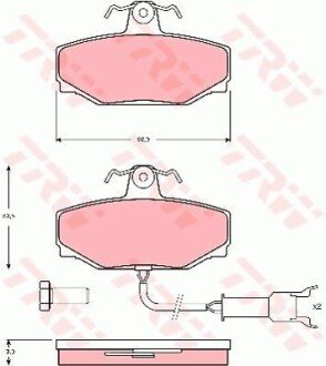 Комплект тормозных колодок, дисковый механизм TRW GDB462 (фото 1)