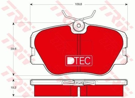 Колодки гальмівні дискові, комплект TRW GDB818DTE