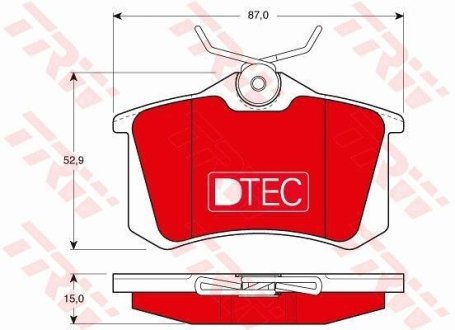 Комплект гальмівних колодок (LUCAS) TRW GDB823DTE