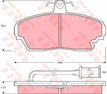 Гальмівні колодки, дискове гальмо (набір) (LUCAS) TRW GDB851