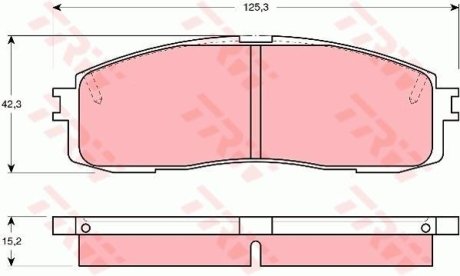 Гальмівні колодки, дискове гальмо (набір) (LUCAS) TRW GDB872