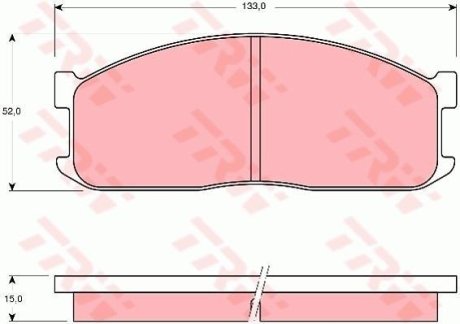 Гальмівні колодки, дискове гальмо (набір) (LUCAS) TRW GDB983