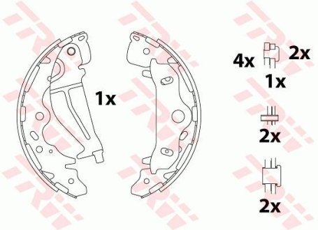 SZCZĘKI HAMULC. KIA CARNIVAL II 01-06 Комплект тормозных колодок (LUCAS) TRW GS8820