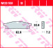 Комплект тормозных колодок, дисковый механизм TRW MCB558SI (фото 2)