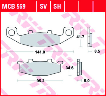 Гальмівна колодка (диск) TRW MCB569