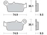 Гальмівна колодка (диск) (LUCAS) TRW MCB575RSI (фото 1)