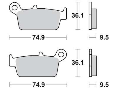 Гальмівна колодка (диск) (LUCAS) TRW MCB575RSI