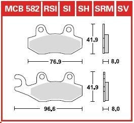 Комплект тормозных колодок, дисковый механизм TRW MCB582SV