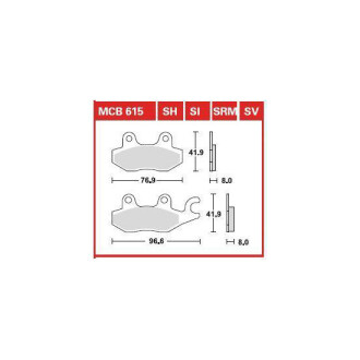 Гальмівна колодка (диск) (LUCAS) TRW MCB615SV