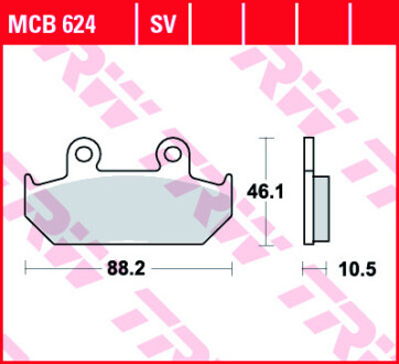 Гальмівна колодка (диск) TRW MCB624SV