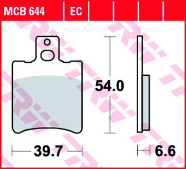 Гальмівна колодка (диск) TRW MCB644EC