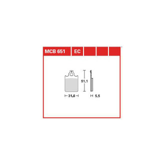 Гальмівна колодка (диск) (LUCAS) TRW MCB651EC