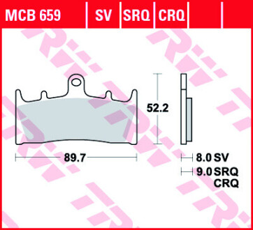 Гальмівна колодка (диск) (LUCAS) TRW MCB659SV