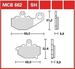 Гальмівна колодка (диск) (LUCAS) TRW MCB662