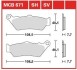 Комплект тормозных колодок, дисковый механизм TRW MCB671SH (фото 1)