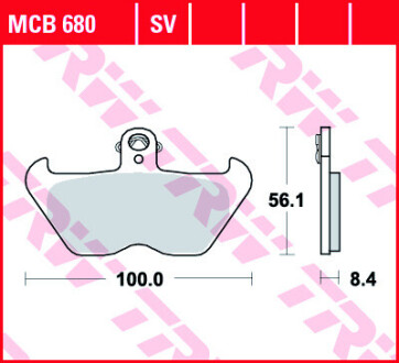 Гальмівна колодка (диск) TRW MCB680SV