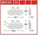 Комплект тормозных колодок, дисковый механизм TRW MCB734EC (фото 1)