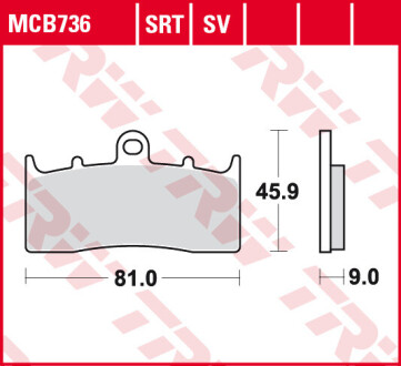 Гальмівна колодка (диск) TRW MCB736