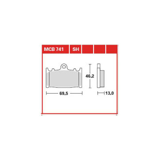 Гальмівна колодка (диск) (LUCAS) TRW MCB741