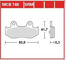 Комплект тормозных колодок, дисковый механизм TRW MCB746SRM