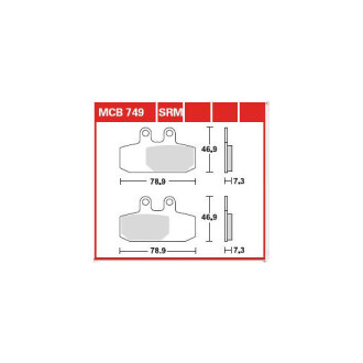 Гальмівні колодки (LUCAS) TRW MCB749