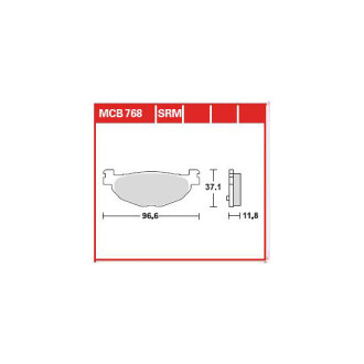 Гальмівна колодка (диск) (LUCAS) TRW MCB768