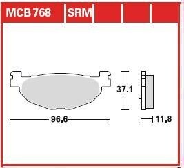 Комплект тормозных колодок, дисковый механизм TRW MCB768SRM