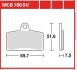 Комплект тормозных колодок, дисковый механизм TRW MCB780SV (фото 1)