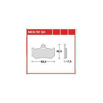 Гальмівна колодка (диск) (LUCAS) TRW MCB797SH
