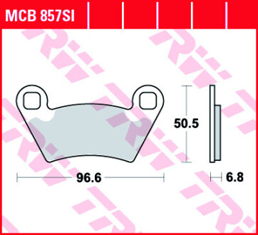 Комплект тормозных колодок, дисковый механизм TRW MCB857SI