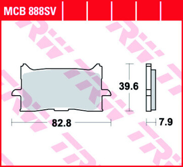 Гальмівна колодка (диск) (LUCAS) TRW MCB888SV