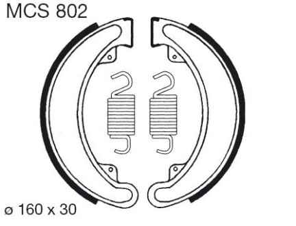 Комплект тормозных колодок TRW MCS802