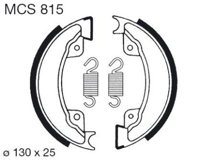 Барабанные тормозные колодки (LUCAS) TRW MCS815