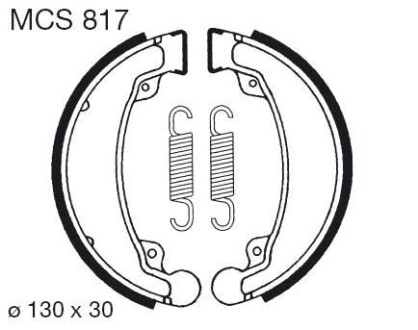 Барабанные тормозные колодки (LUCAS) TRW MCS817