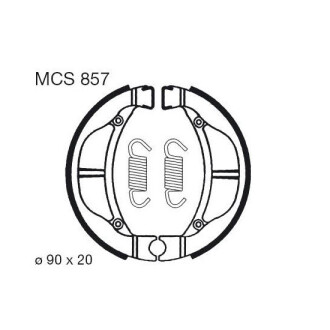 Гальмівна колодка (барабан) (LUCAS) TRW MCS857