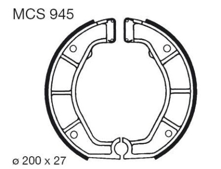 Комплект тормозных колодок TRW MCS945