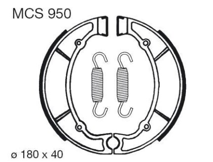 Барабанные тормозные колодки (LUCAS) TRW MCS950