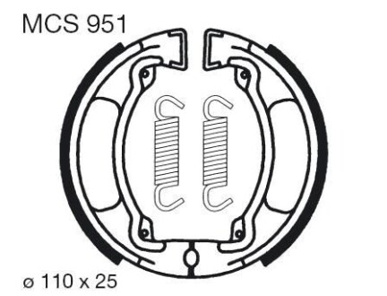 Барабанные тормозные колодки (LUCAS) TRW MCS951