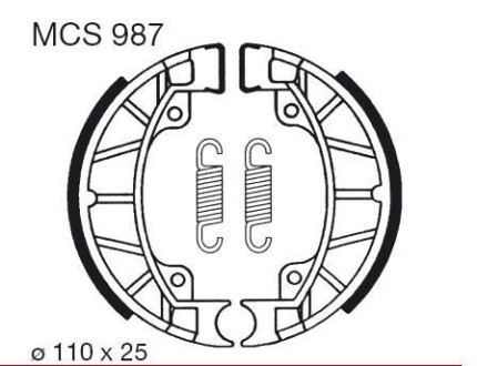 Барабанные тормозные колодки (LUCAS) TRW MCS987